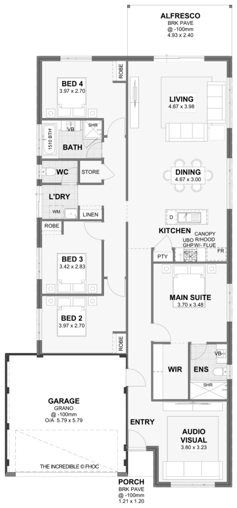 Incredible — 4x2, 12m lot home design floor plan, Perth